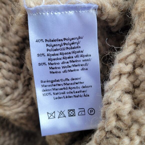 Robi Agnes 'Agnes' Chunky Cozy Oversized Cardigan One Size Sand Tan - Picture 8 of 8